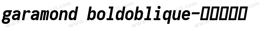 garamond boldoblique字体转换